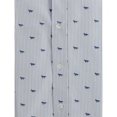 Maison Kitsuné Striped shirt with iconic fox -   -  Maison Kitsuné.