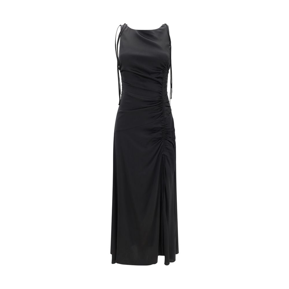 Ganni Satin Long Dress -   -  Ganni.