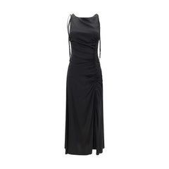 Ganni Satin Long Dress -   -  Ganni.