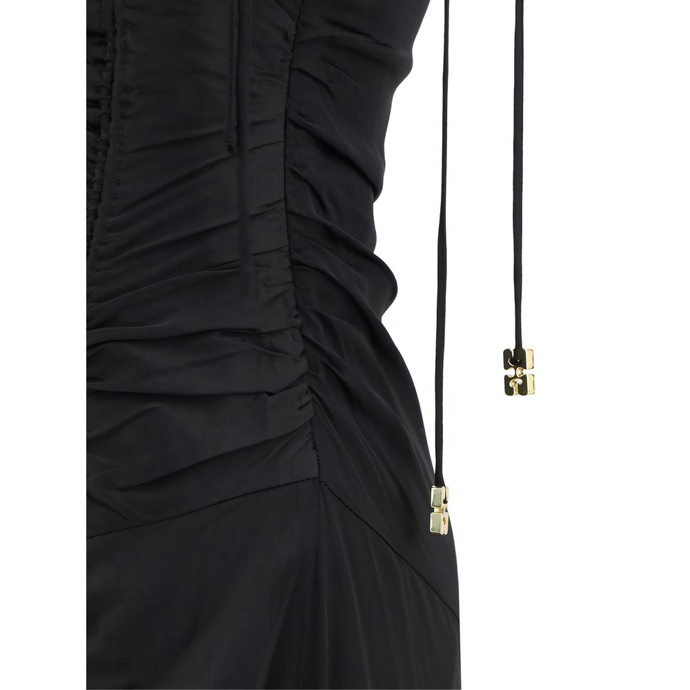 Ganni Satin Long Dress -   -  Ganni.