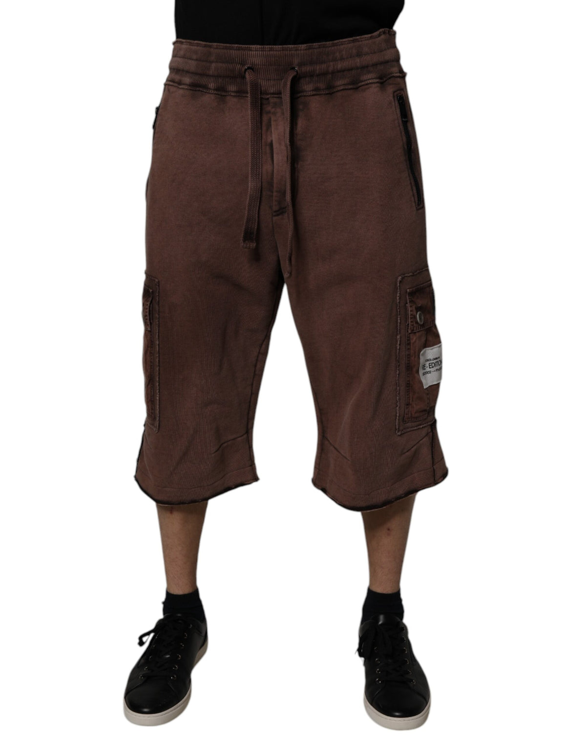 Dolce & Gabbana Brown Cotton Cargo Bermuda Sweatshorts Shorts -   -  Dolce & Gabbana.