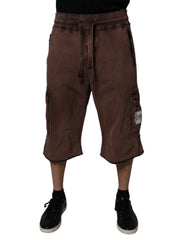 Dolce & Gabbana Brown Cotton Cargo Bermuda Sweatshorts Shorts -   -  Dolce & Gabbana.