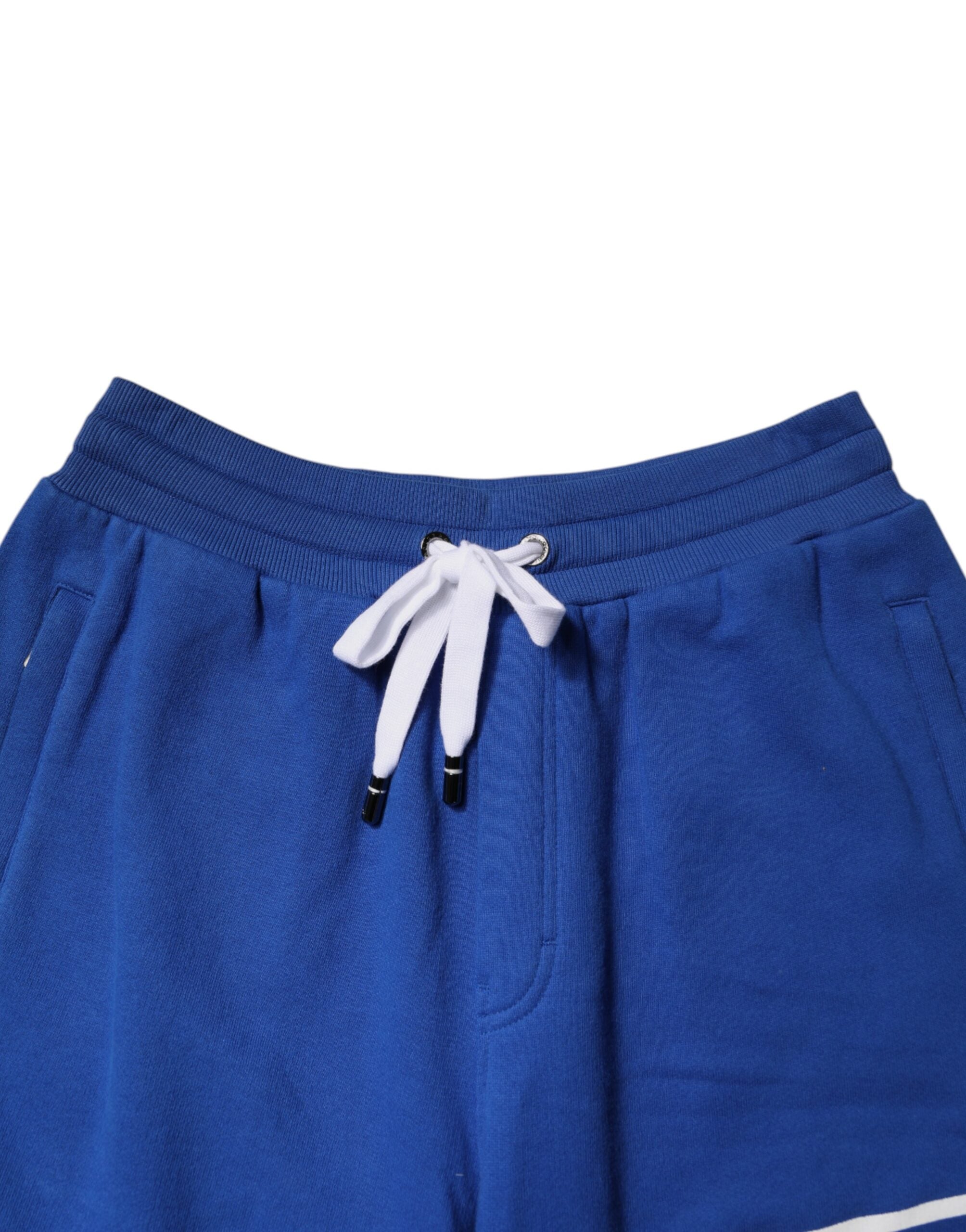 Dolce & Gabbana Blue Logo Cotton Bermuda Sweatshorts Shorts -   -  Dolce & Gabbana.