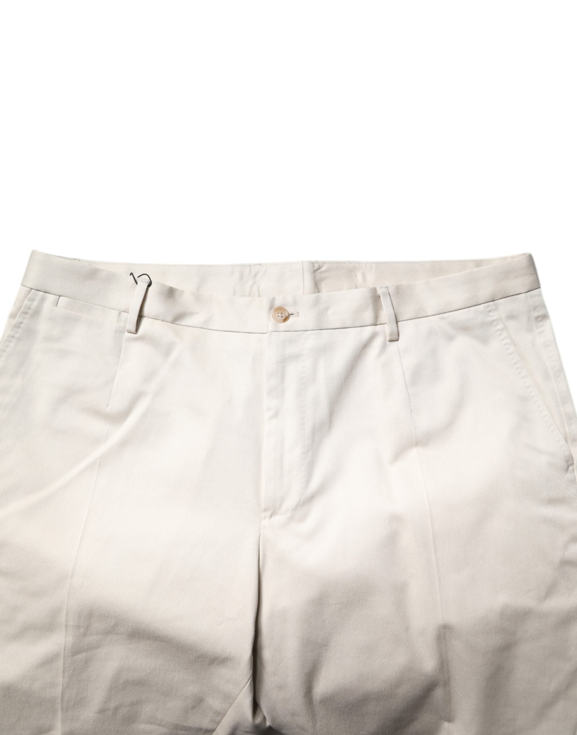 Dolce & Gabbana Beige Cotton Stretch Mid Waist Bermuda Shorts -   -  Dolce & Gabbana.