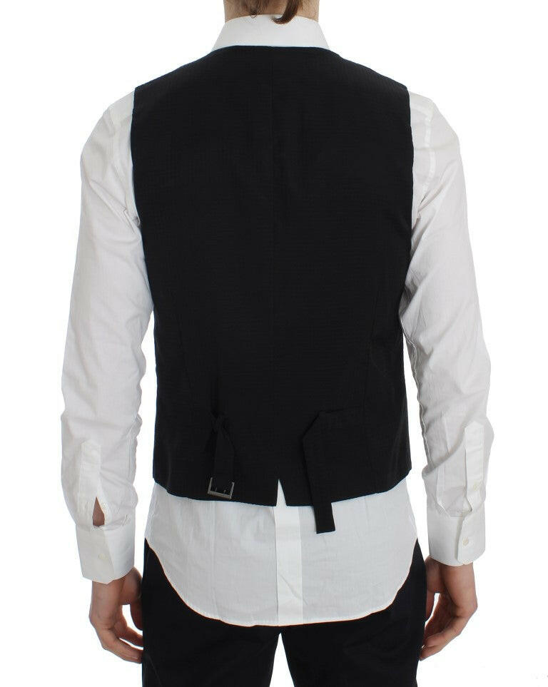 Dolce & Gabbana Gray Striped Formal Vest -  Vests for Men Suits -  Dolce & Gabbana.