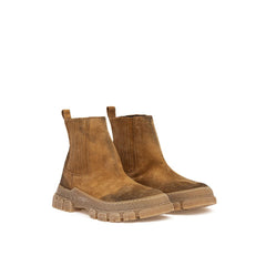 Max Mara Brown Suede Leather Boot -   -  Max Mara.