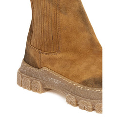 Max Mara Brown Suede Leather Boot -   -  Max Mara.