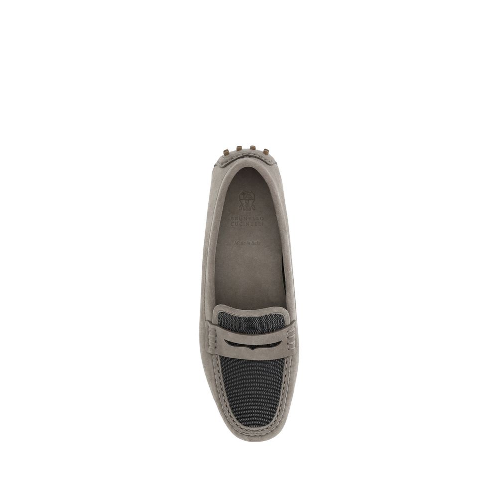 Brunello Cucinelli Suede Leather Loafers -   -  Brunello Cucinelli.