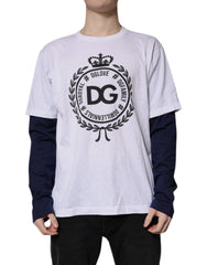 Dolce & Gabbana White Graphic Print Cotton Crew Neck T-shirt -   -  Dolce & Gabbana.