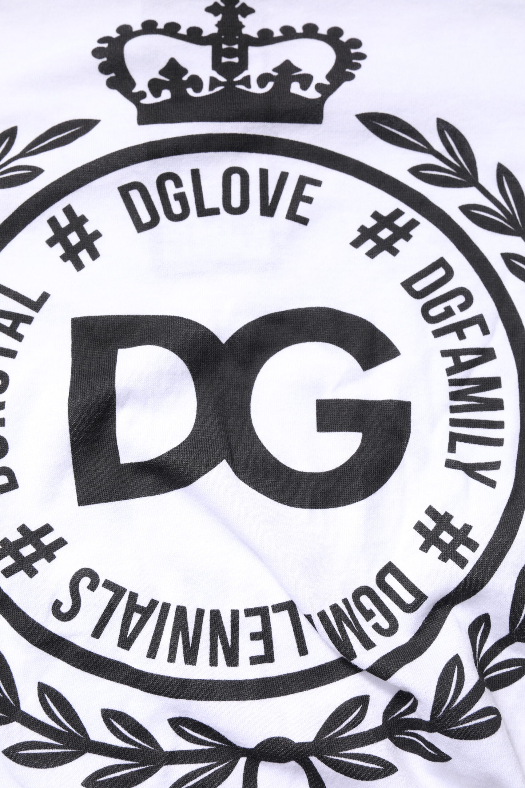 Dolce & Gabbana White Graphic Print Cotton Crew Neck T-shirt -   -  Dolce & Gabbana.