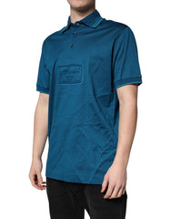 Dolce & Gabbana Blue Logo Cotton Men Polo Shirt T-shirt -   -  Dolce & Gabbana.