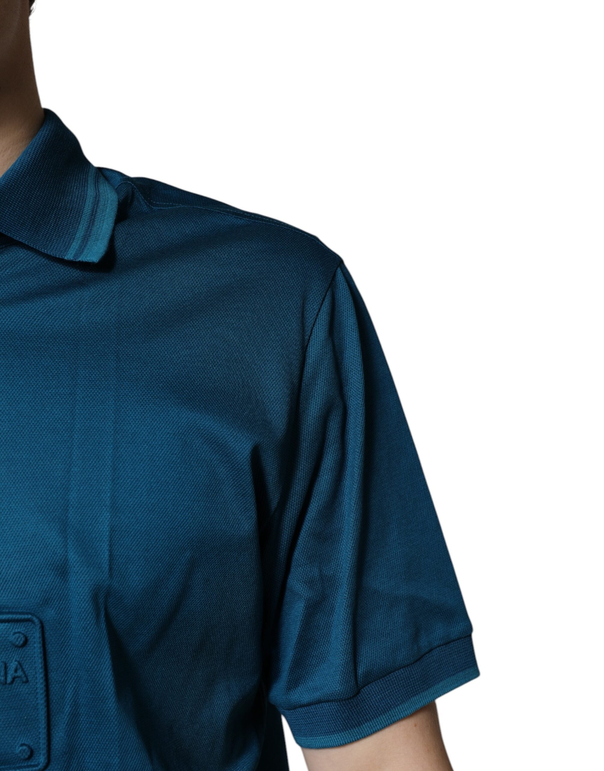 Dolce & Gabbana Blue Logo Cotton Men Polo Shirt T-shirt -   -  Dolce & Gabbana.
