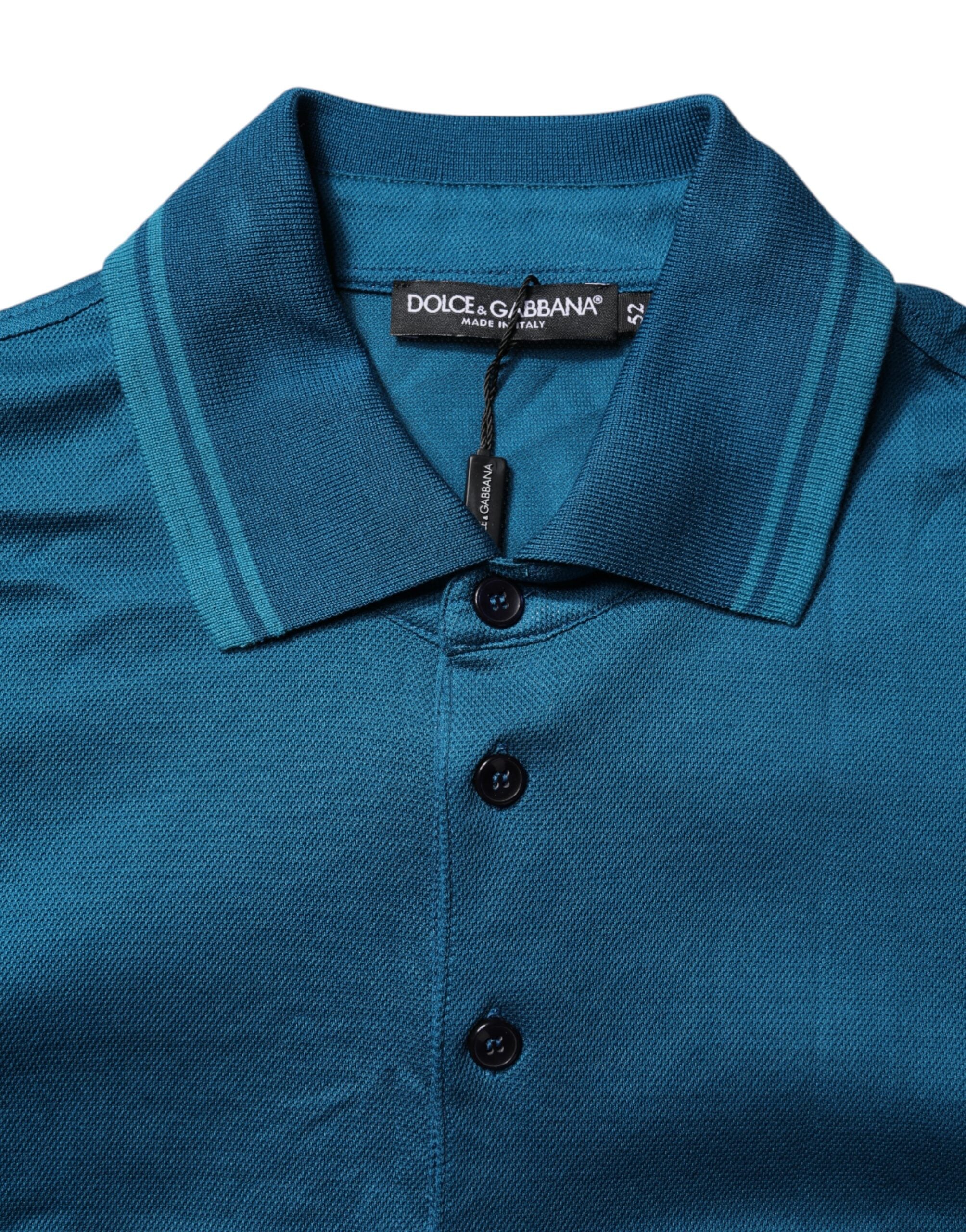 Dolce & Gabbana Blue Logo Cotton Men Polo Shirt T-shirt -   -  Dolce & Gabbana.