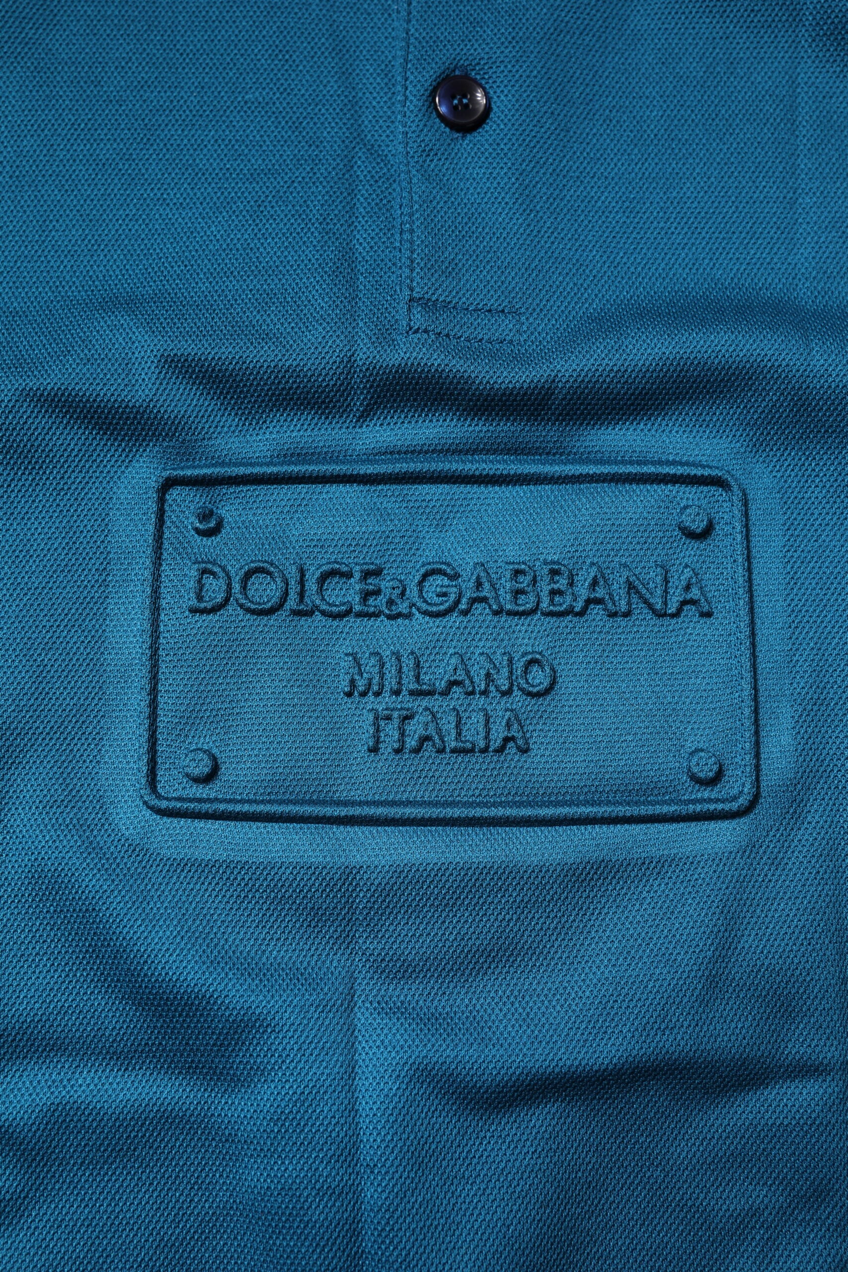 Dolce & Gabbana Blue Logo Cotton Men Polo Shirt T-shirt -   -  Dolce & Gabbana.