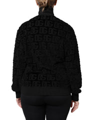 Dolce & Gabbana Black Logo Monogram Full Zip Bomber Jacket -   -  Dolce & Gabbana.