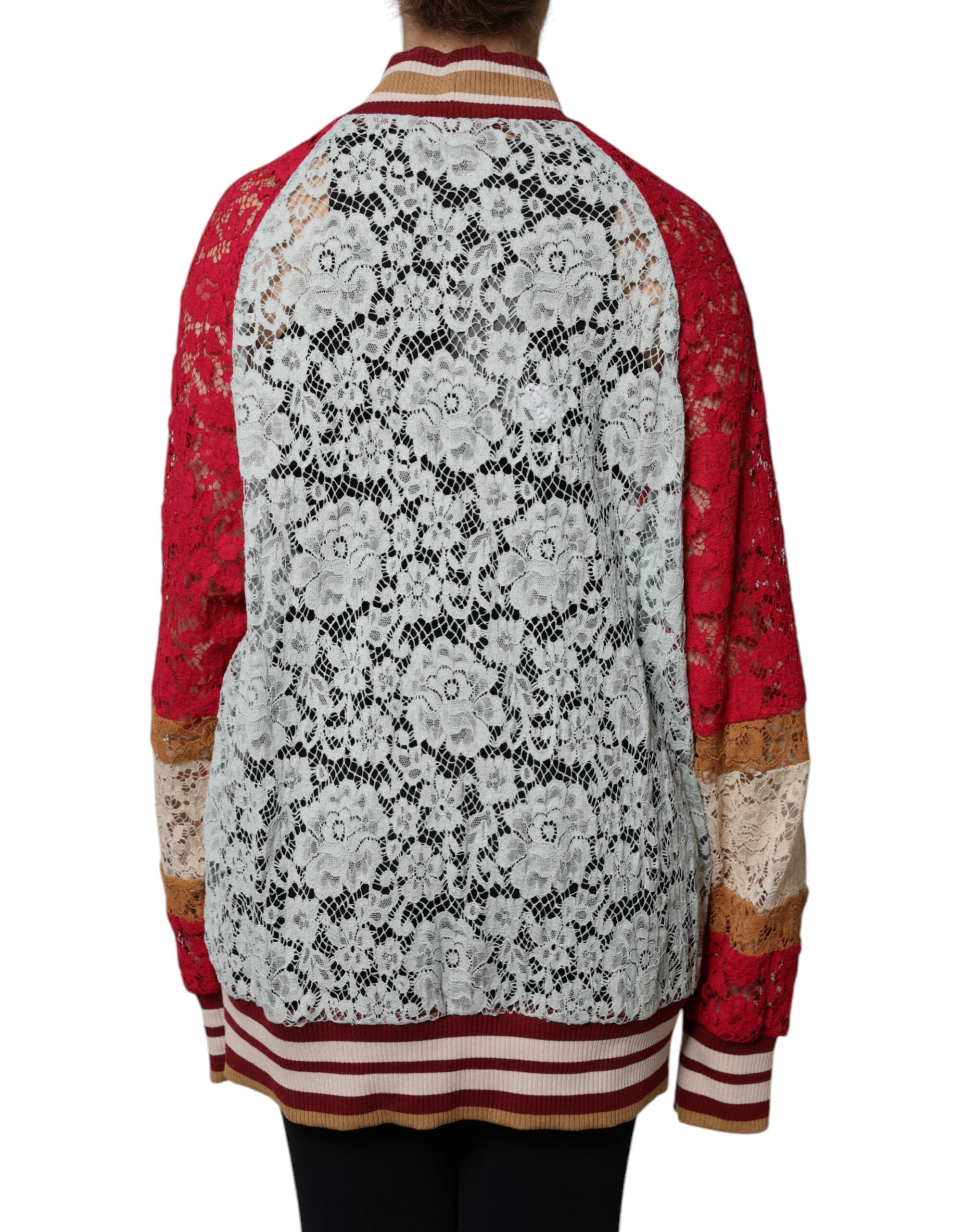 Dolce & Gabbana Multicolor Floral Lace Cardigan Sweater -   -  Dolce & Gabbana.