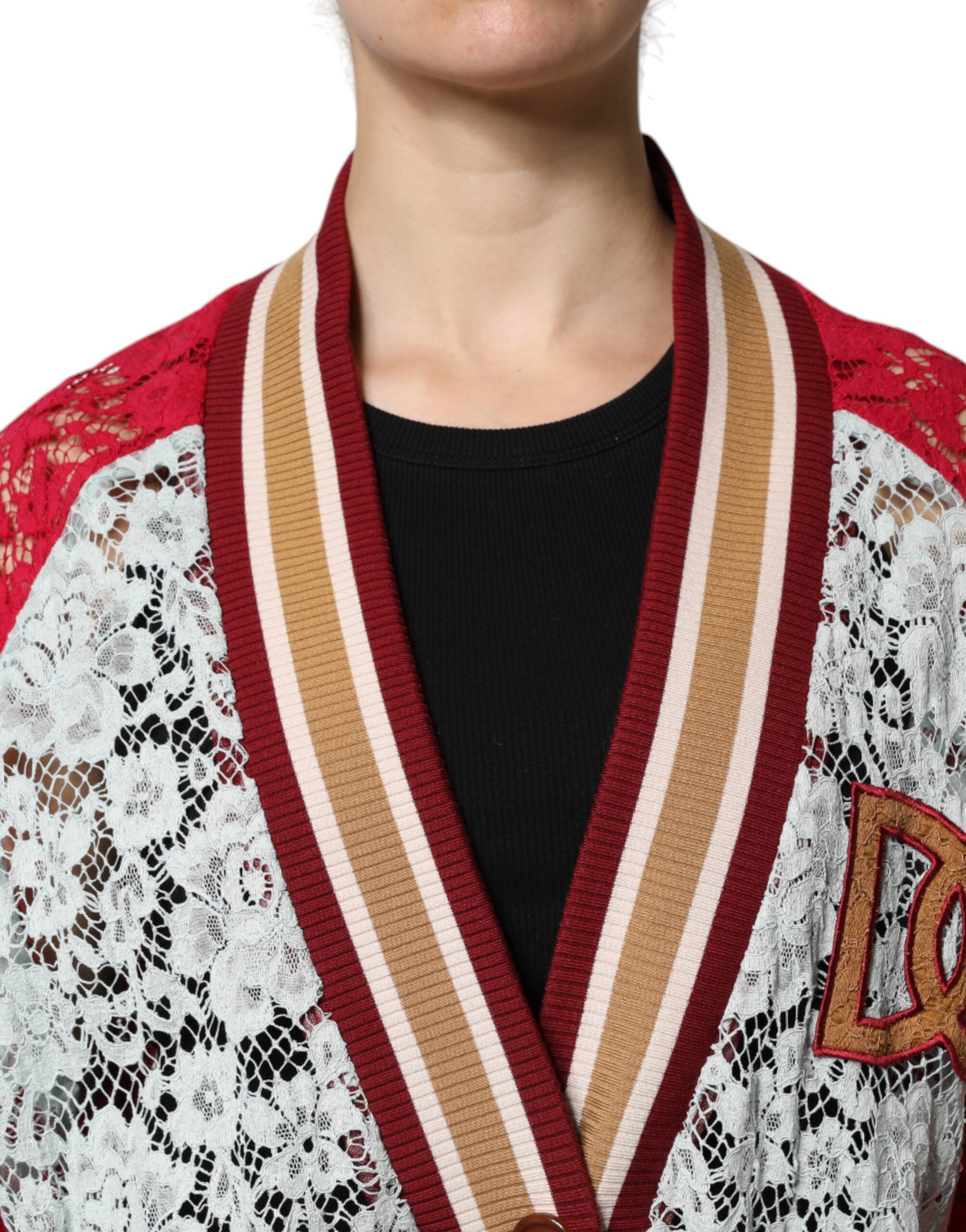 Dolce & Gabbana Multicolor Floral Lace Cardigan Sweater -   -  Dolce & Gabbana.