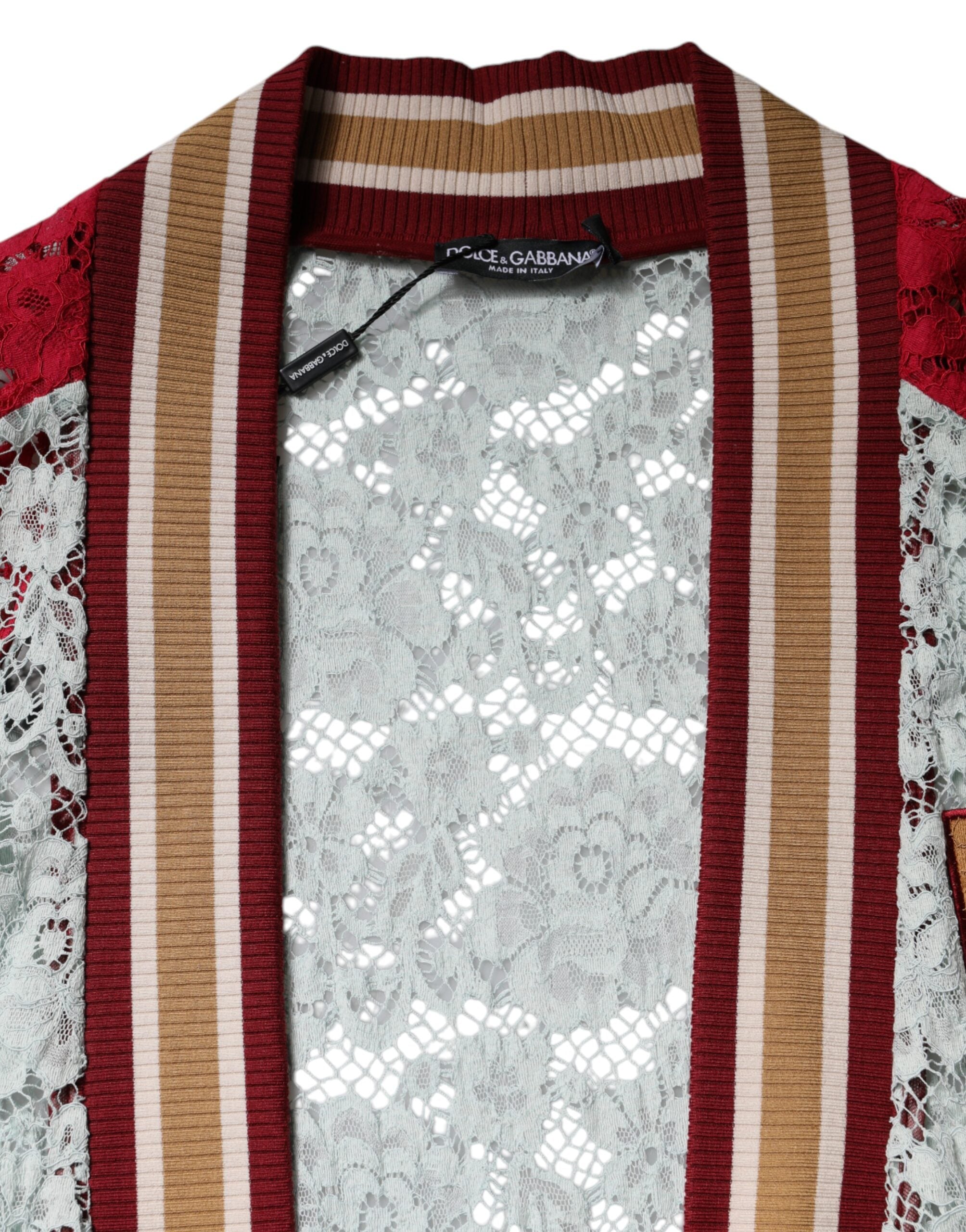 Dolce & Gabbana Multicolor Floral Lace Cardigan Sweater -   -  Dolce & Gabbana.