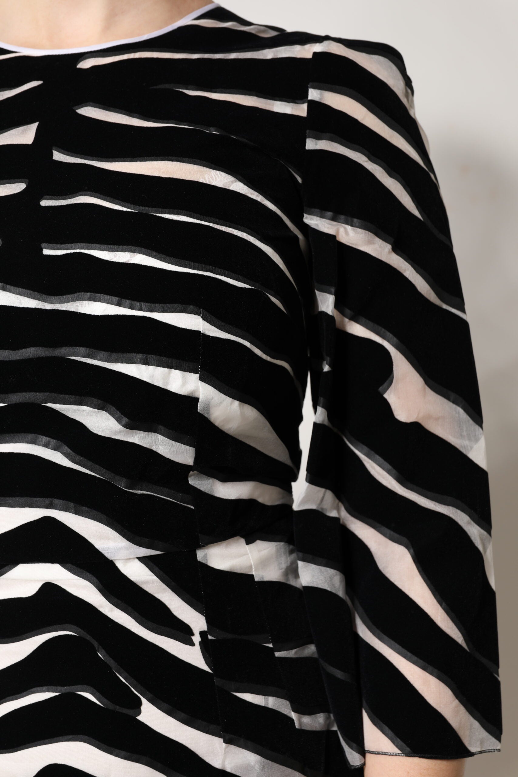 Dolce & Gabbana Black White Zebra A-line Sheath Mini Dress -   -  Dolce & Gabbana.