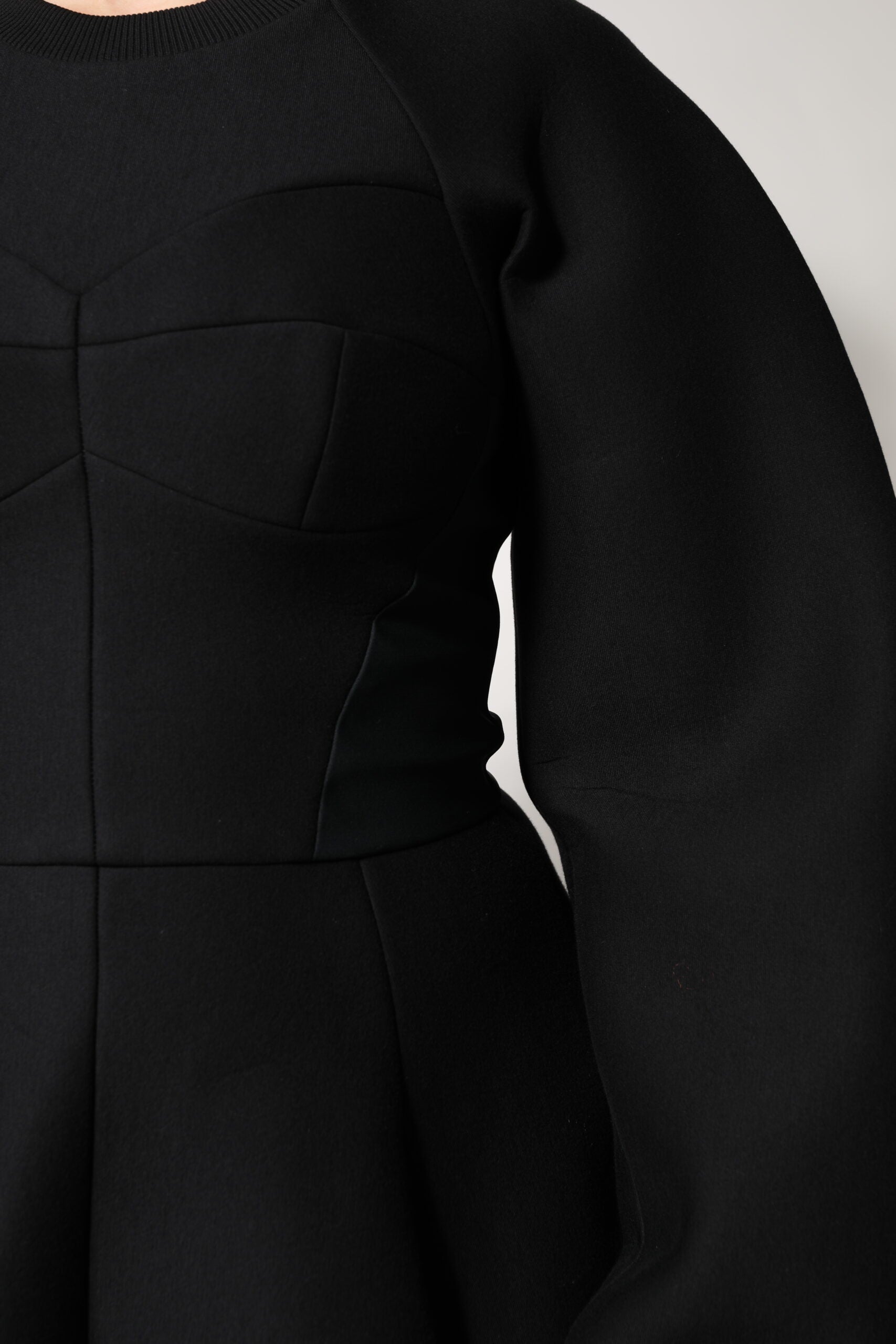 Dolce & Gabbana Black Cotton Long Sleeves A-line Mini Dress -   -  Dolce & Gabbana.