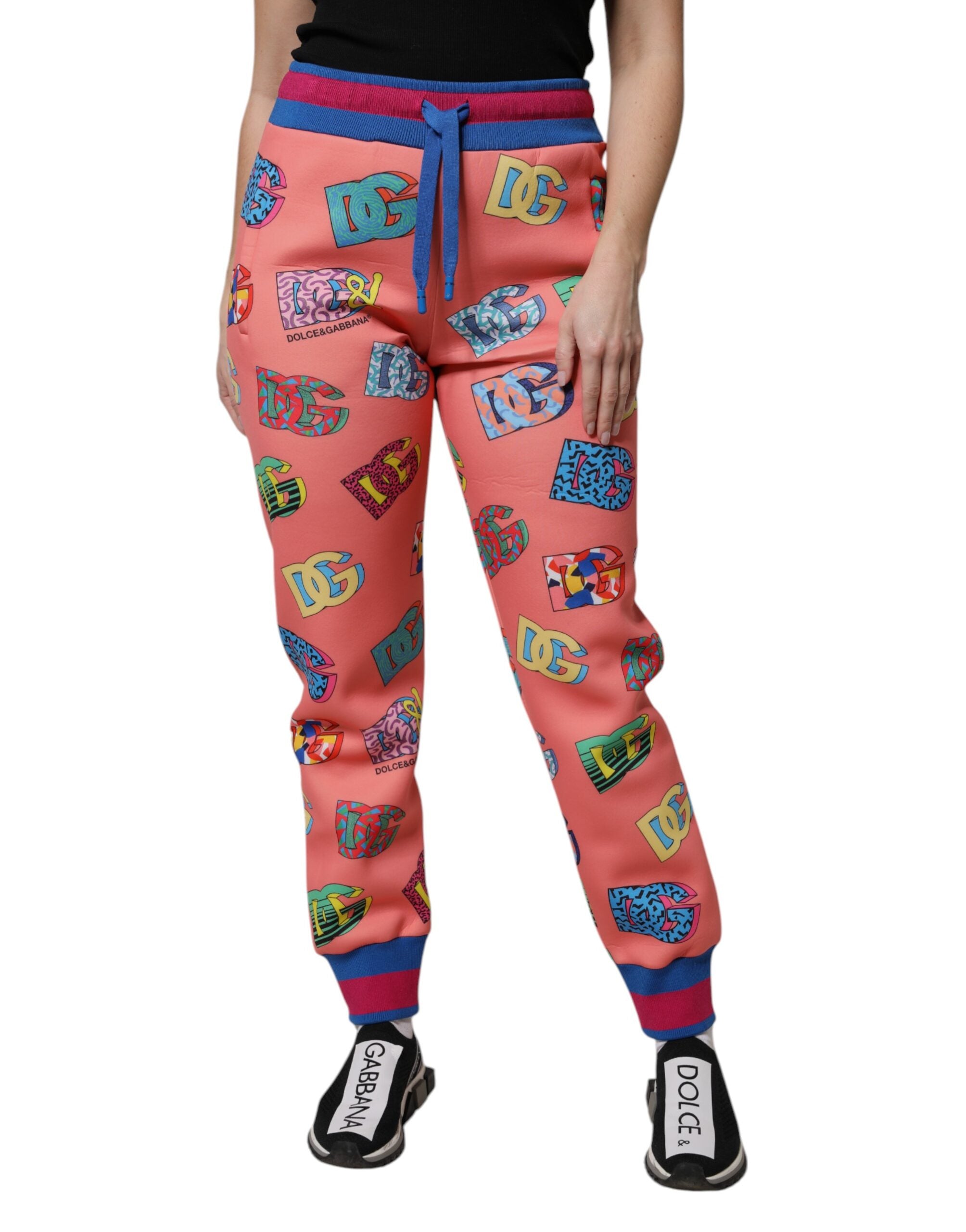 Dolce & Gabbana Pink Logo Monogram Jogger Sweatpants Pants -   -  Dolce & Gabbana.