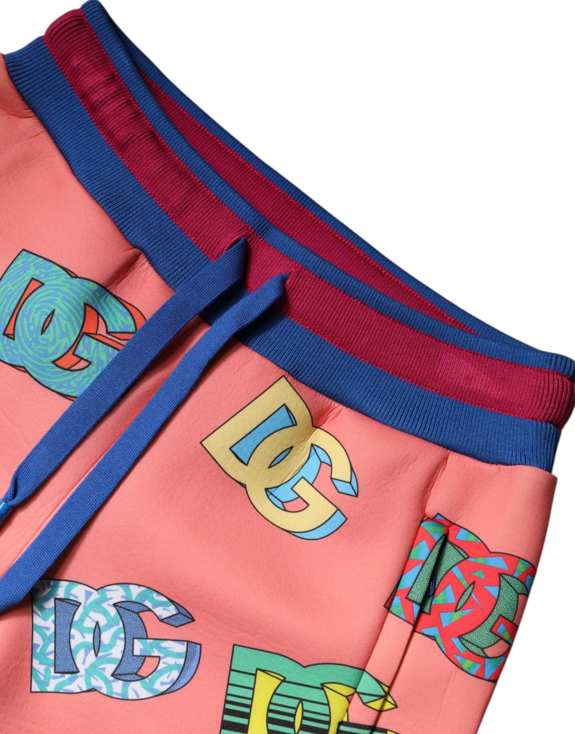 Dolce & Gabbana Pink Logo Monogram Jogger Sweatpants Pants -   -  Dolce & Gabbana.