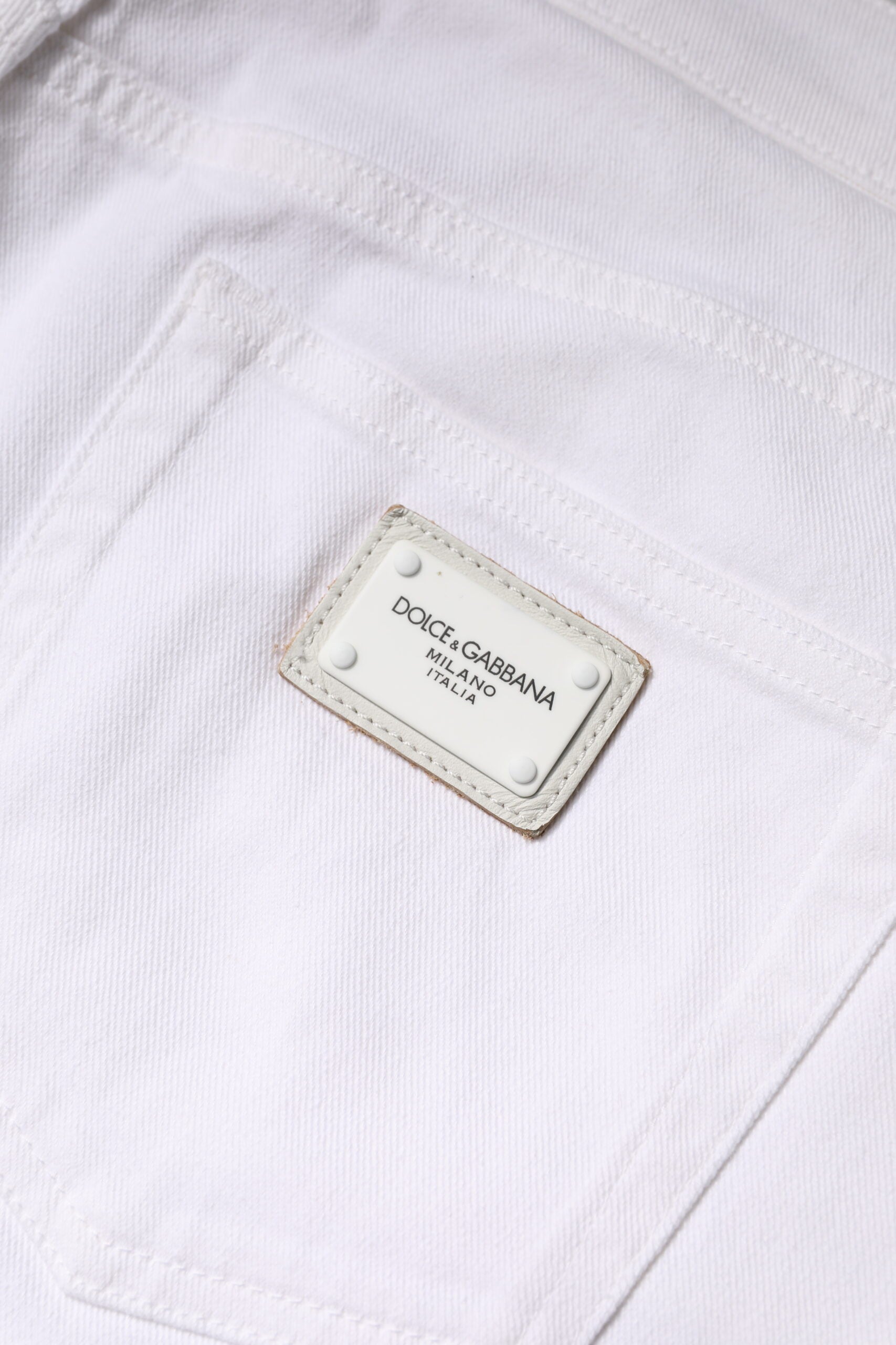 Dolce & Gabbana White Cotton Mid Waist Skinny Denim Jeans -   -  Dolce & Gabbana.