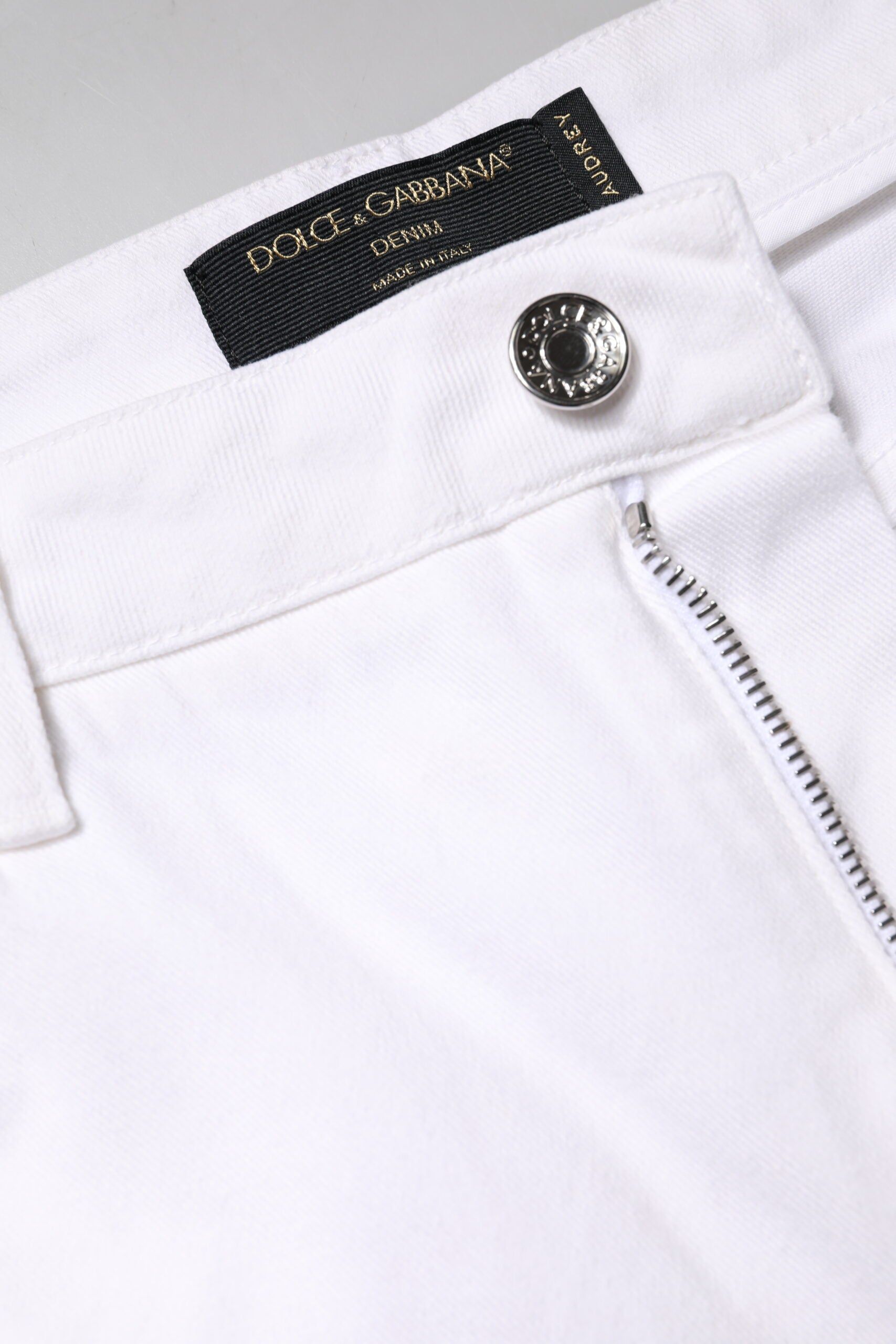 Dolce & Gabbana White Cotton Mid Waist Skinny Denim Jeans -   -  Dolce & Gabbana.