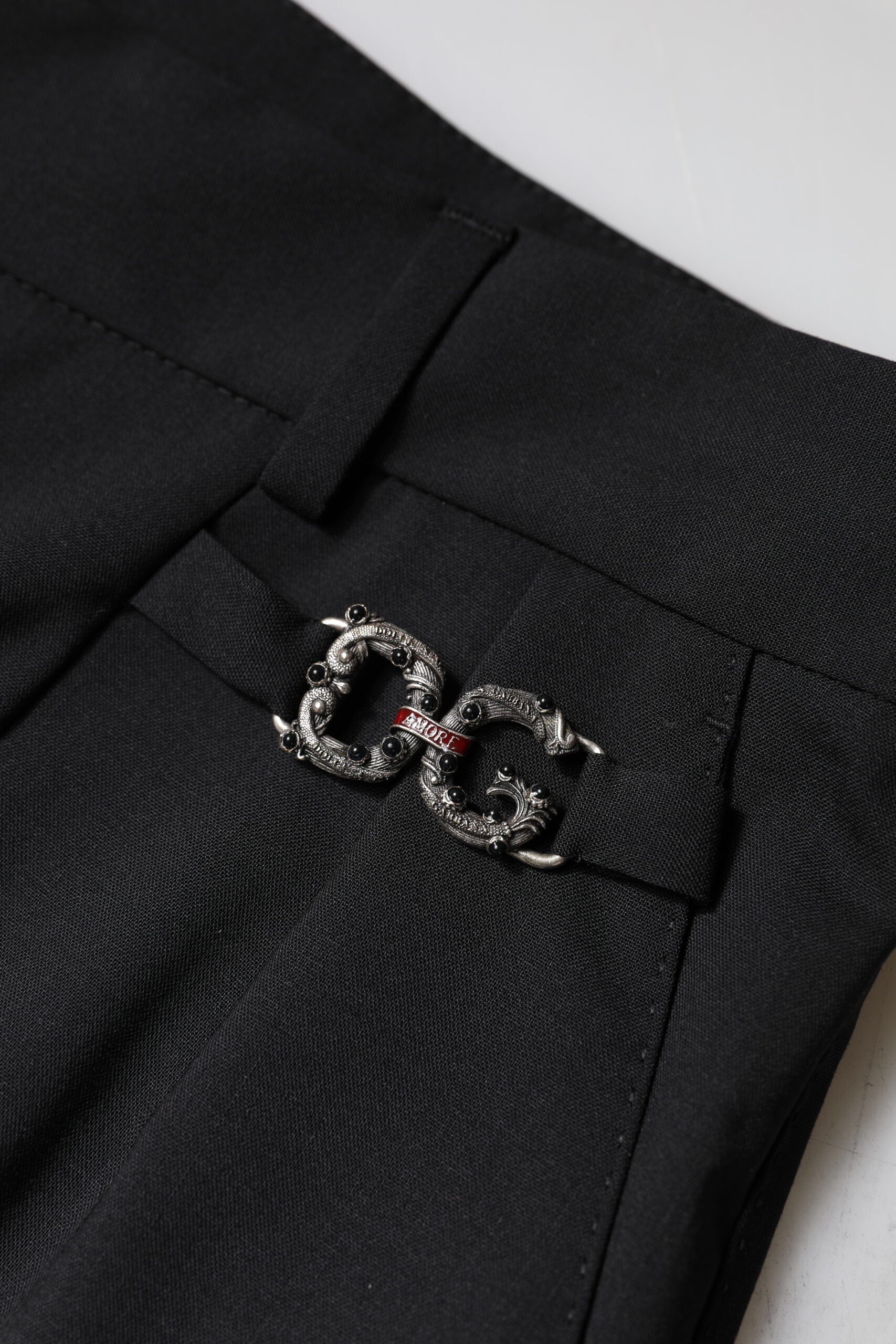 Dolce & Gabbana Black Polyester High Waist Dress Pants -   -  Dolce & Gabbana.