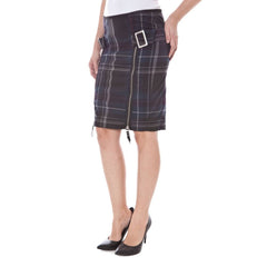 Datch Blue Polyester Skirt -   -  Datch.