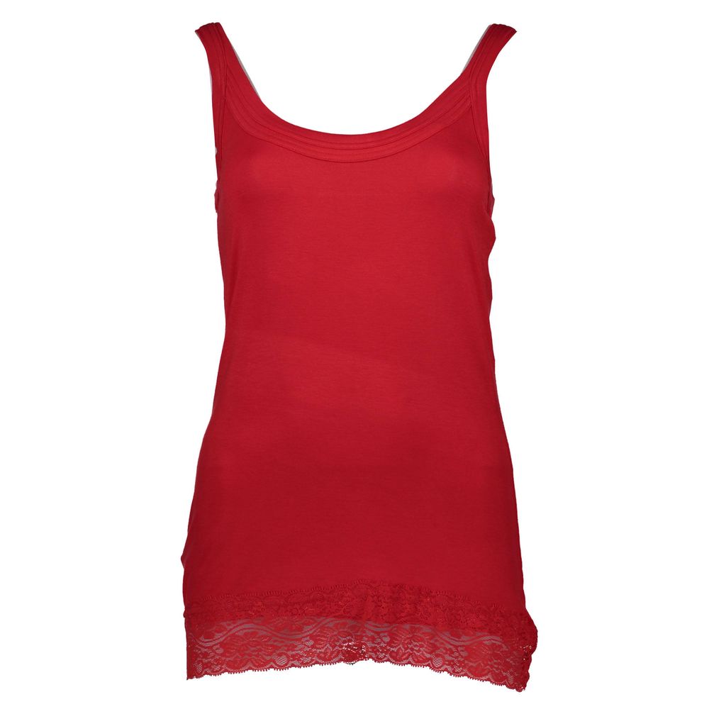 Silvian Heach Red Cotton Women Tank -   -  Silvian Heach.
