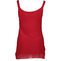Silvian Heach Red Cotton Women Tank -   -  Silvian Heach.