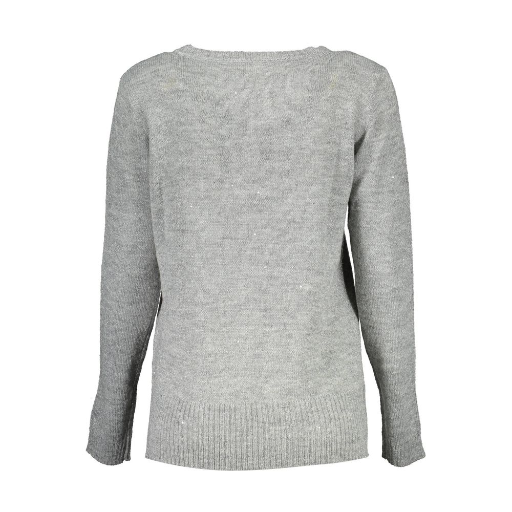 U.S. POLO ASSN. Silver Wool Women Sweater -   -  U.S. POLO ASSN..