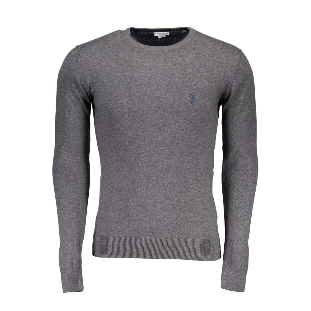 U.S. POLO ASSN. Gray Cotton Men Sweater -   -  U.S. POLO ASSN..