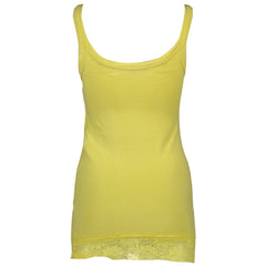 Silvian Heach Yellow Cotton Womens Tank with Lace Detail -   -  Silvian Heach.
