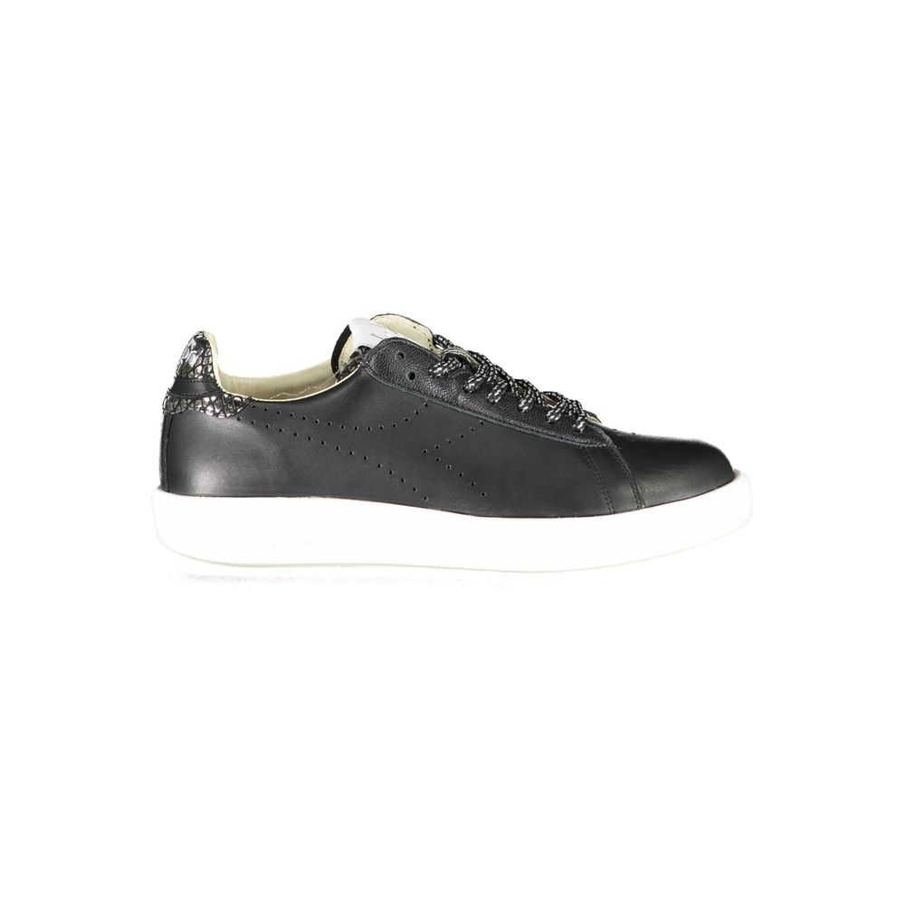 Diadora Black Leather Women Sneaker -   -  Diadora.