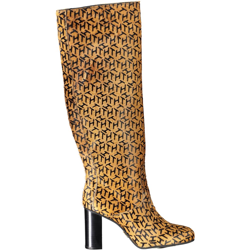 Tommy Hilfiger Beige Leather Womens High Boot -   -  Tommy Hilfiger.