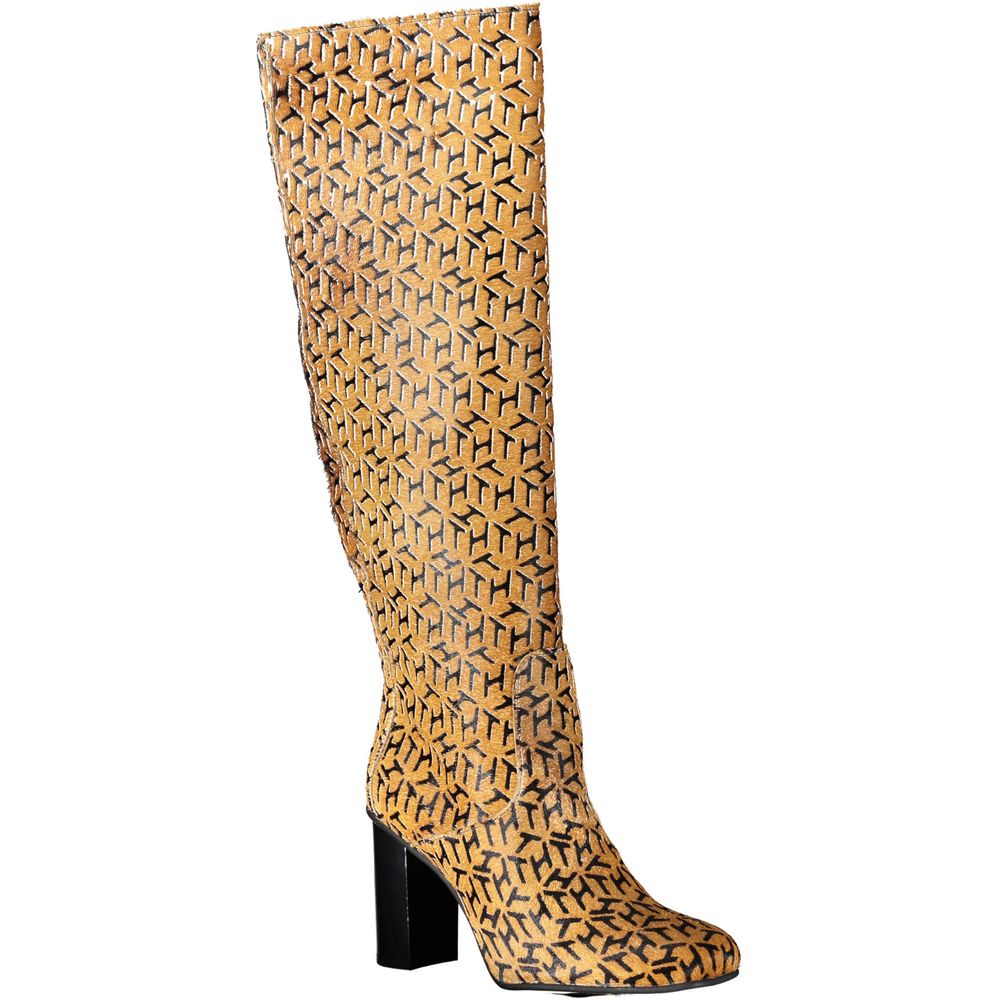 Tommy Hilfiger Beige Leather Womens High Boot -   -  Tommy Hilfiger.