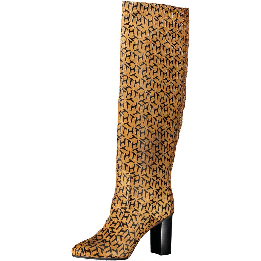 Tommy Hilfiger Beige Leather Womens High Boot -   -  Tommy Hilfiger.