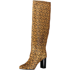 Tommy Hilfiger Beige Leather Womens High Boot -   -  Tommy Hilfiger.