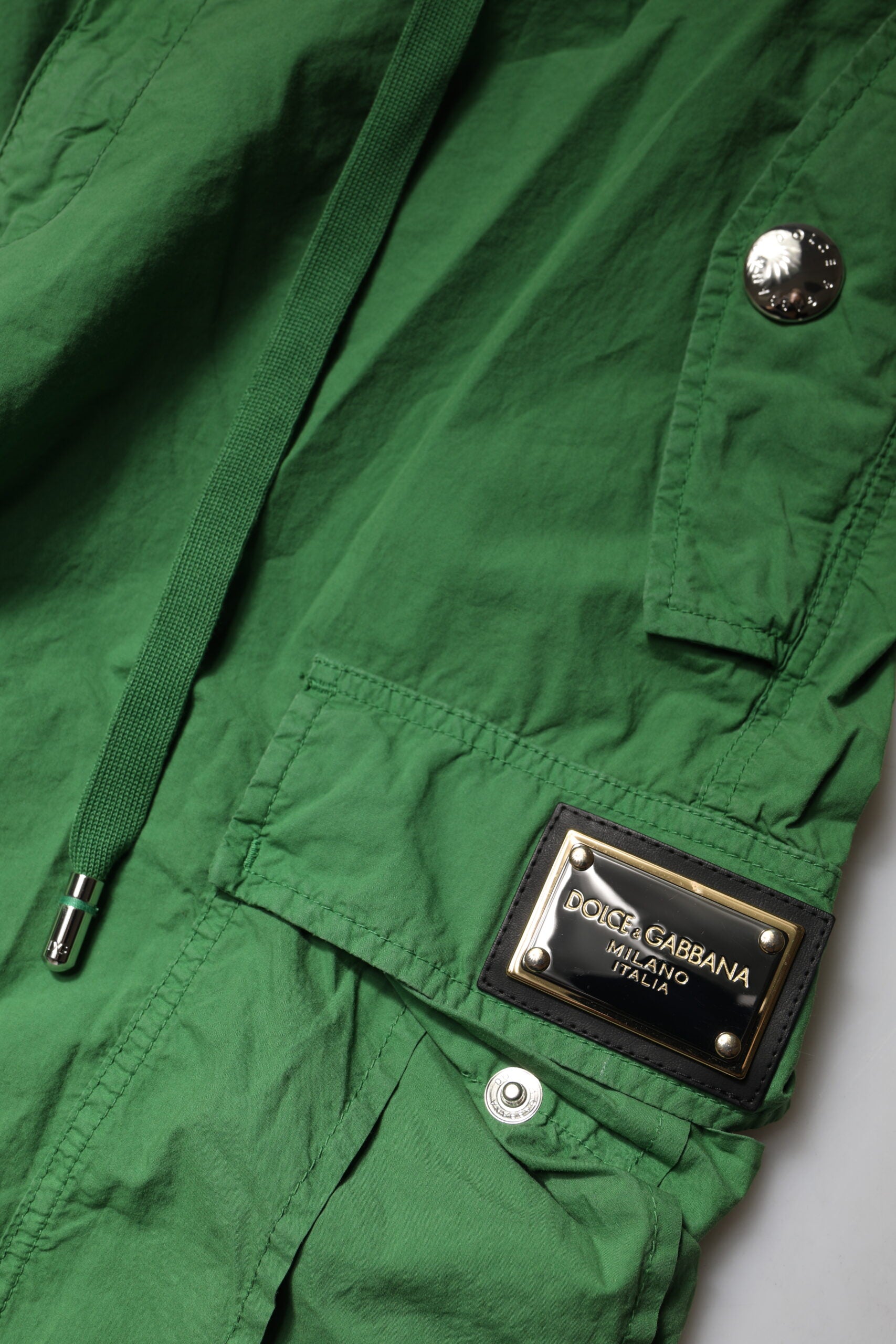 Dolce & Gabbana Green Cotton High Waist Cargo Pants -   -  Dolce & Gabbana.