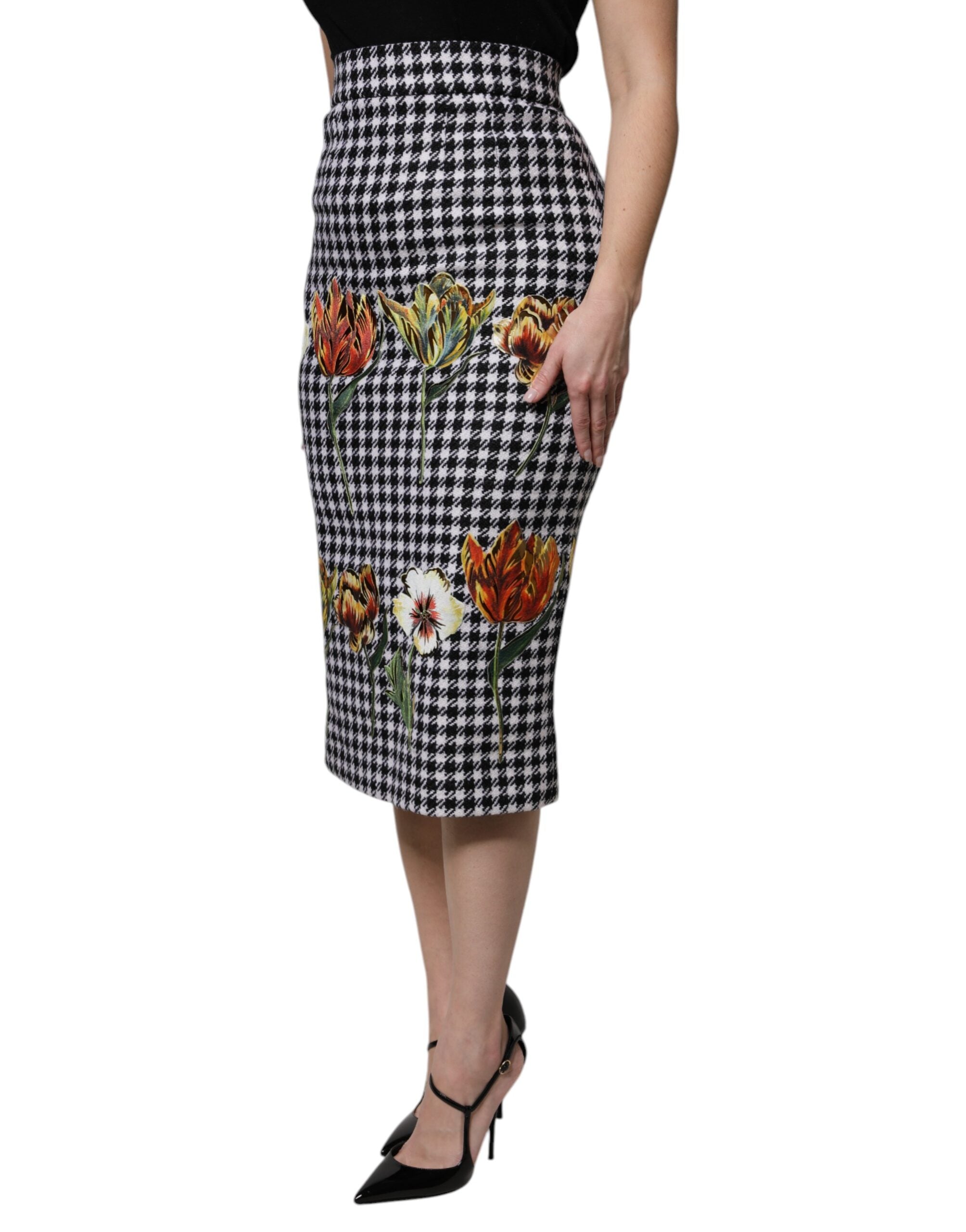 Dolce & Gabbana Multicolor Floral Print High Waist Pencil Cut Skirt -   -  Dolce & Gabbana.