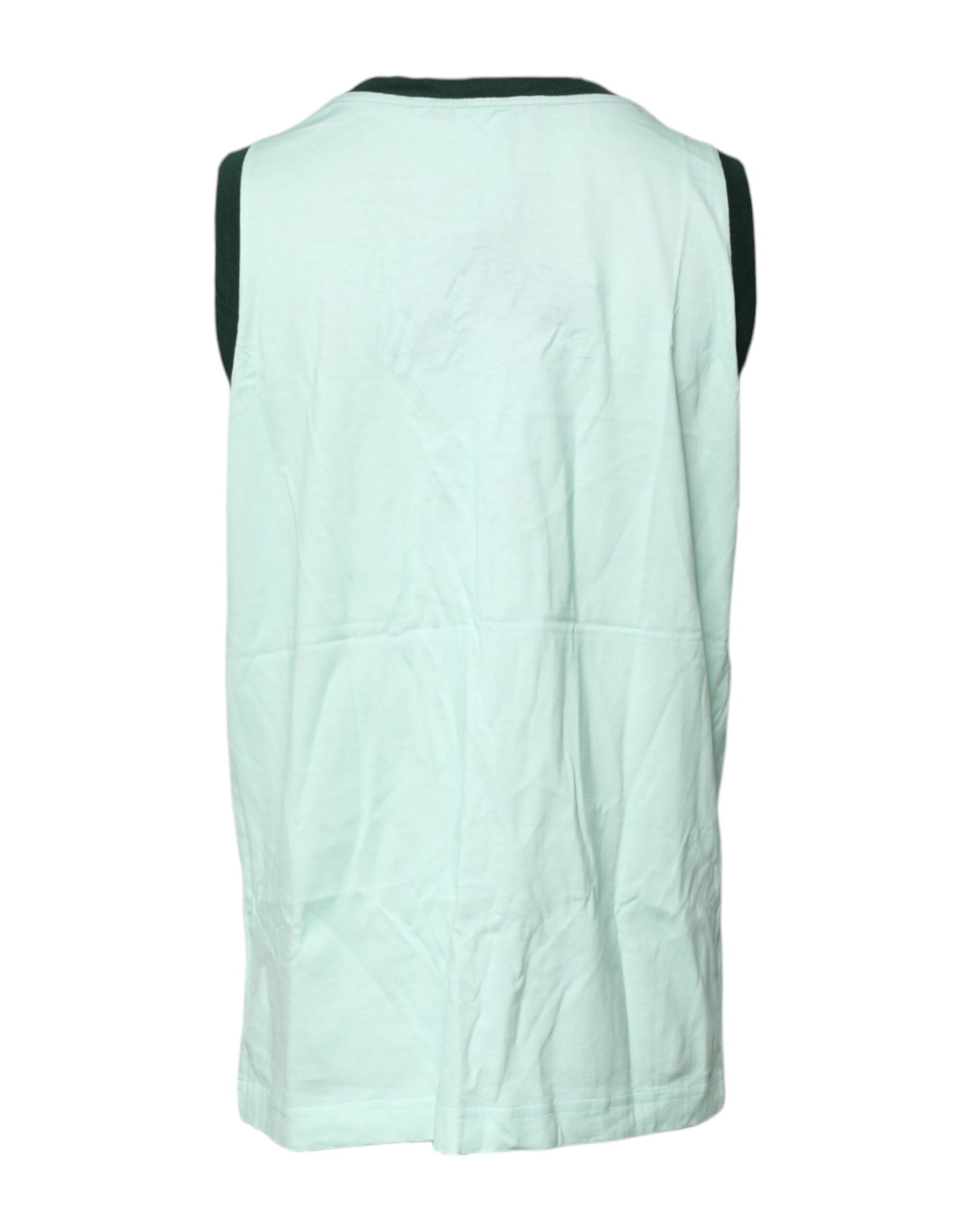 Dolce & Gabbana Light Green Graphic Print Sleeveless Tank T-shirt -   -  Dolce & Gabbana.