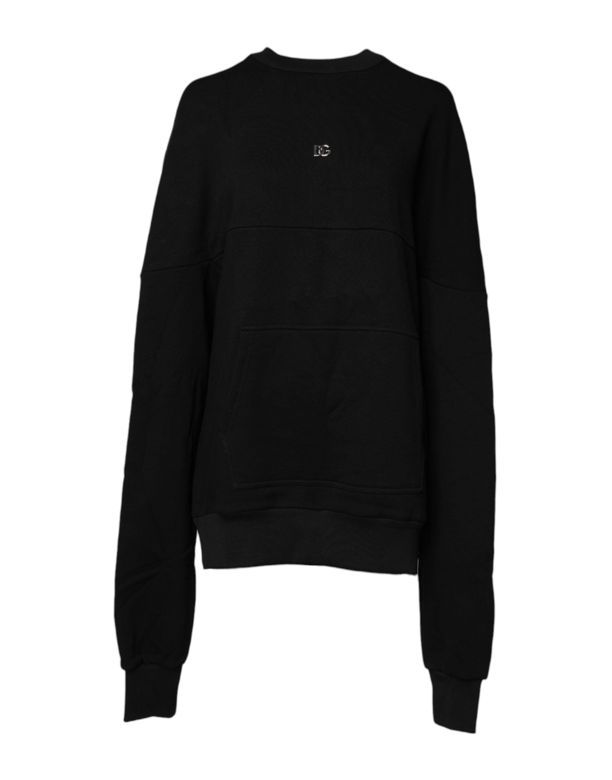 Dolce & Gabbana Black Cotton Crew Neck Sweatshirt Sweater -   -  Dolce & Gabbana.