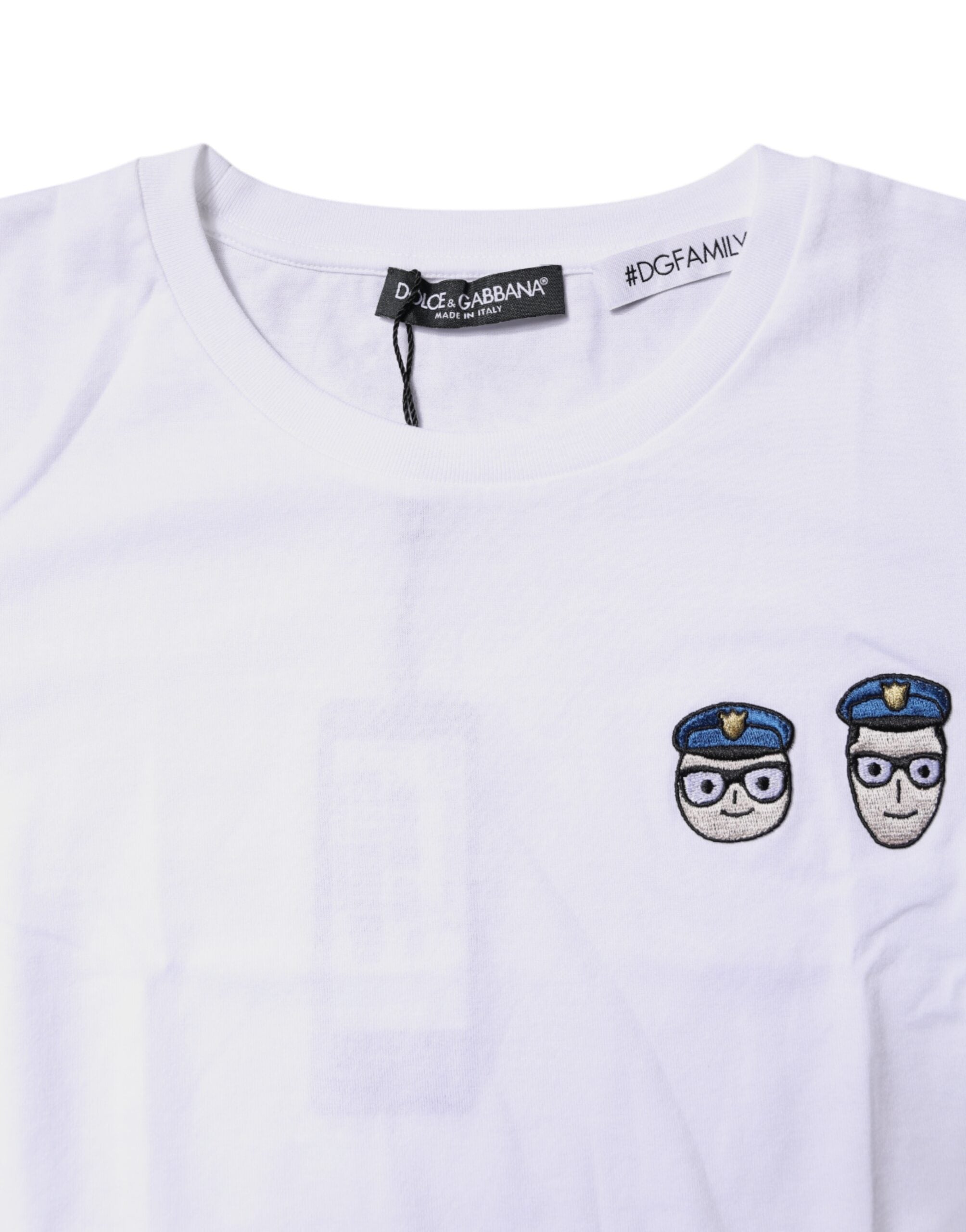 Dolce & Gabbana White #DGFamily Cotton Crew Neck T-shirt -   -  Dolce & Gabbana.