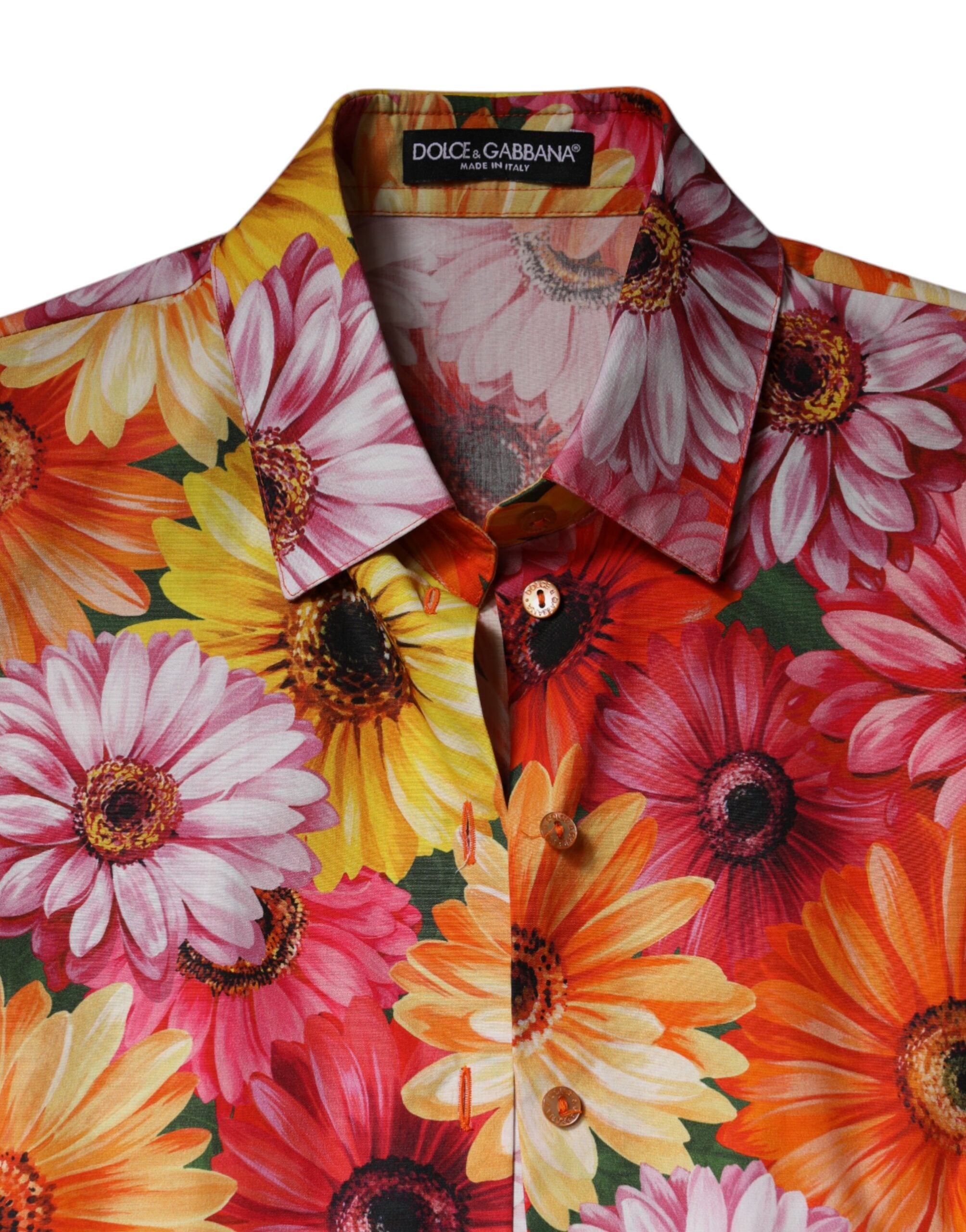 Dolce & Gabbana Multicolor Floral Cotton Cropped Blouse Top -   -  Dolce & Gabbana.