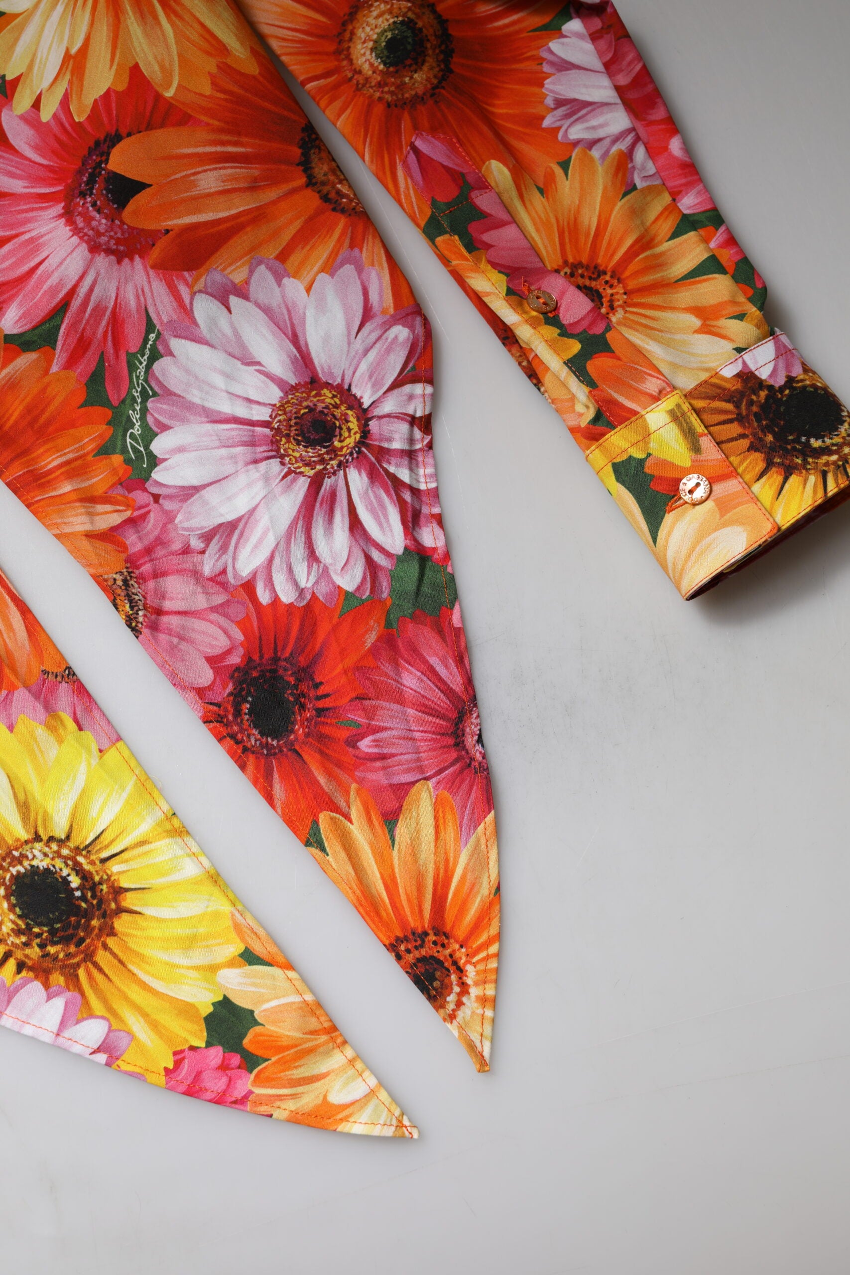 Dolce & Gabbana Multicolor Floral Cotton Cropped Blouse Top -   -  Dolce & Gabbana.