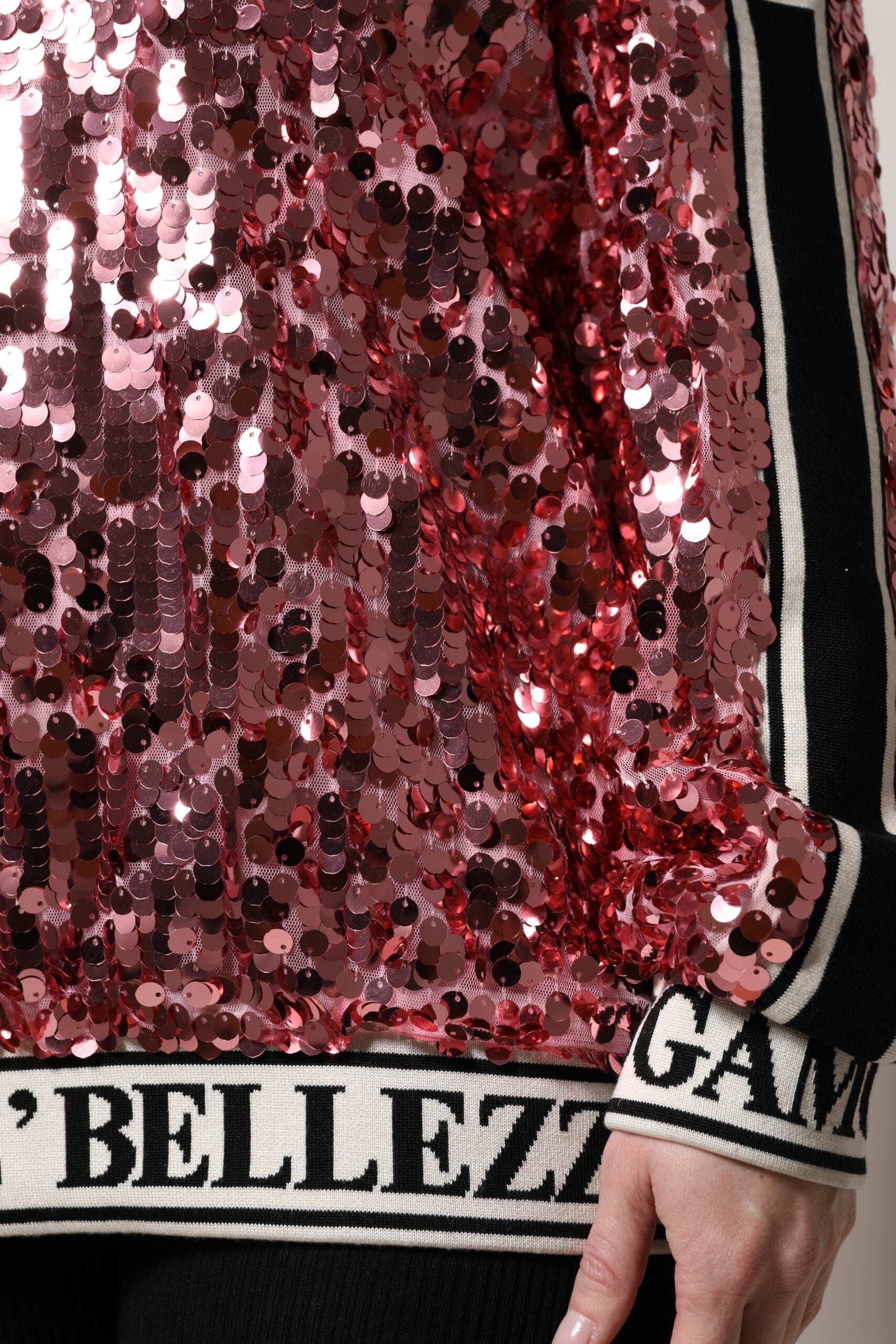 Dolce & Gabbana Pink DG Queen Sequin Pullover Sweater -   -  Dolce & Gabbana.