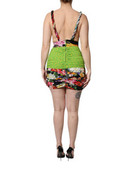 Dolce & Gabbana Multicolor Floral Patchwork Fitted Mini Dress -   -  Dolce & Gabbana.