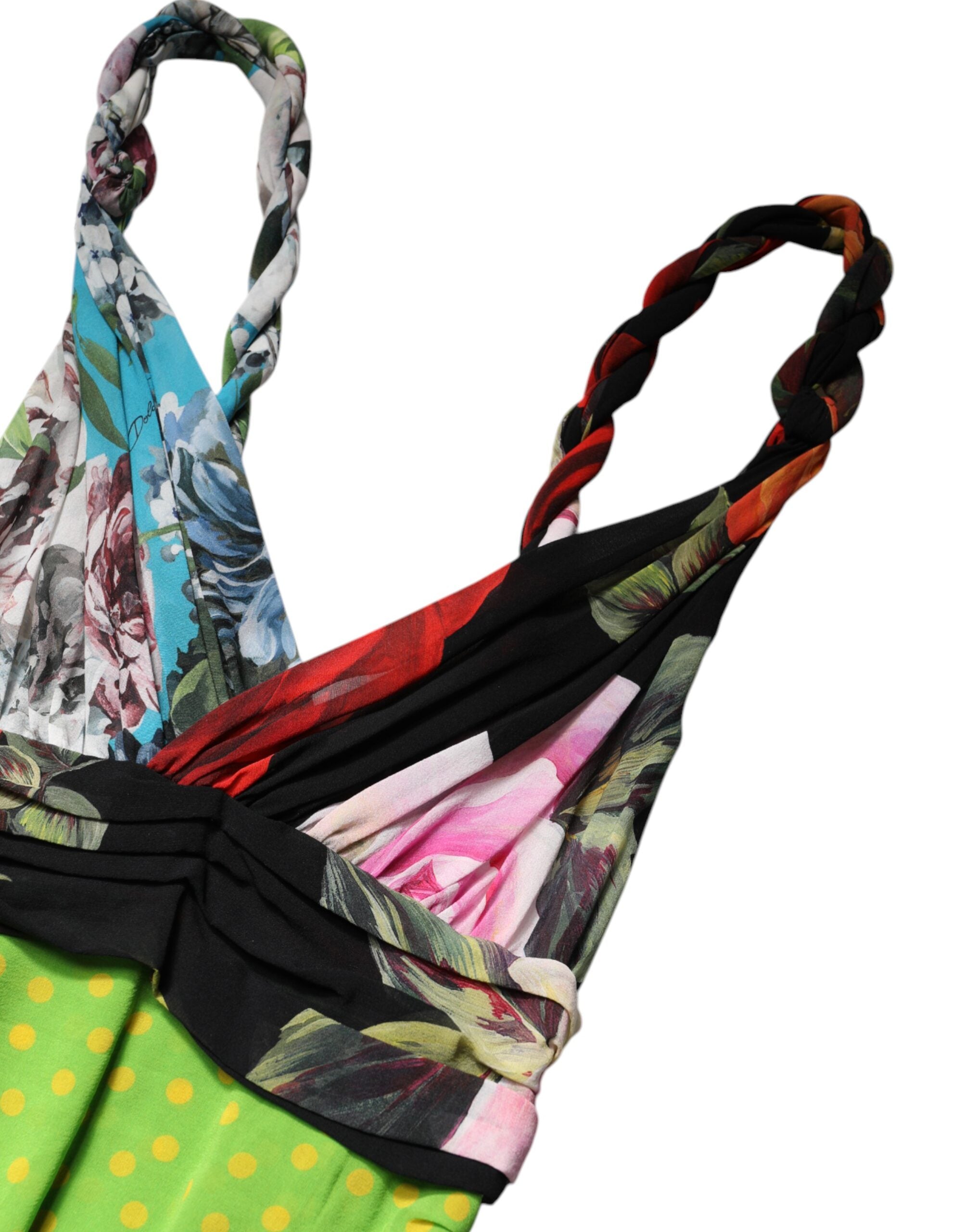 Dolce & Gabbana Multicolor Floral Patchwork Fitted Mini Dress -   -  Dolce & Gabbana.